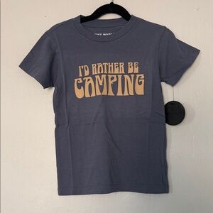 Tiny Whales Camping Tee in Slate Blue